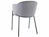 Krzesło tapicerowane Bono szare nowoczesne oraz funkcjonalne krzesło industrialne na metalowym stelażu