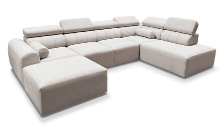 Narożnik z funkcją spania Cantare VI szary popiel lewostronny wygodny narożnik o niebanalnym designie doskonale odnajdzie się w salonie