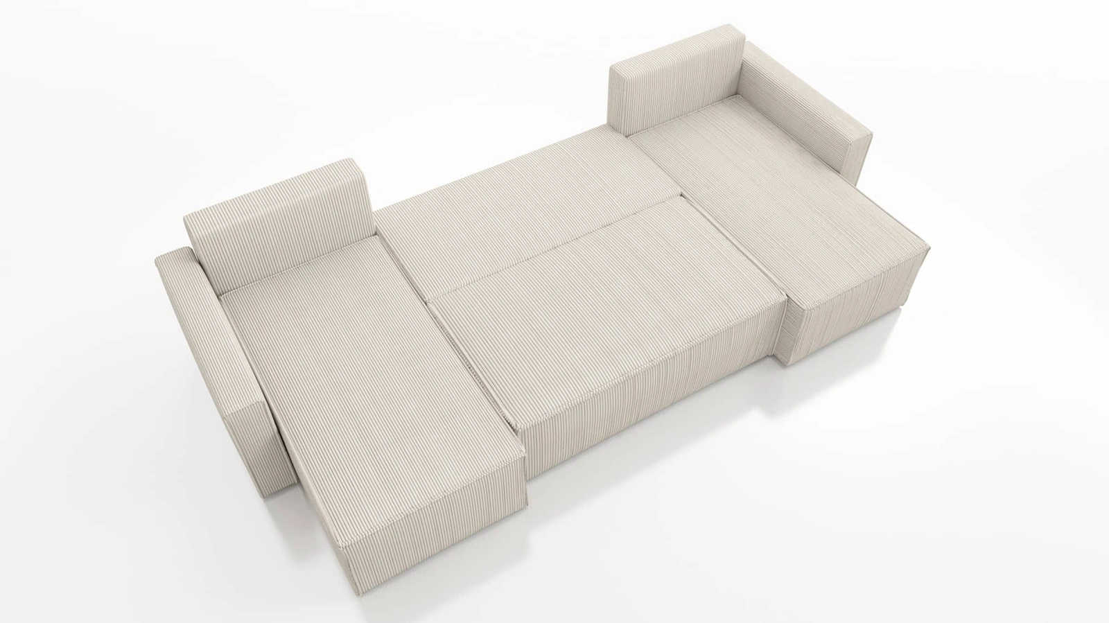 Narożnik rozkładany Rebenes U Narożnik z funkcją spania Narożniki do salonu Nowoczesne narożniki