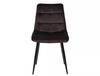 Krzesło tapicerowane Chic brązowe nowoczesne oraz funkcjonalne krzesło z metalowymi nogami 