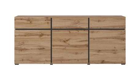 Komoda z szufladami Cross 180 cm dąb wotan stylowy design komody do salonu prosta forma w nowoczesnym wydaniu