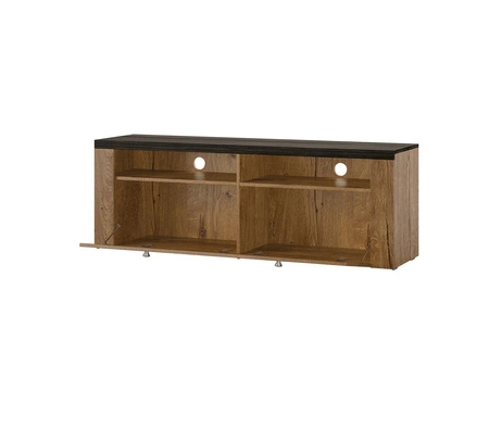 Szafka RTV Larona 140 cm dąb lefkas / touchwood nowoczesny design szafki pod telewizor drzwi otwierane do dołu