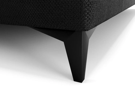 Łóżko kontynentalne Norco 90x200 czarne stylowe łóżko z pojemnikiem na pościel oświetlenie umieszczone w zagłówku nadaje wyjątkowości