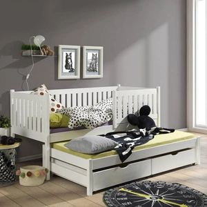 Łóżko parterowe Antek 2 osobowe 90x190 cm łóżko do pokoju dziecka wytrzymałe i odporne na czynniki zewnętrzne