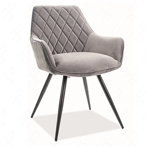 Krzesło tapicerowane Line szare nowoczesne oraz funkcjonalne krzesło kubełkowe z metalowymi nogami