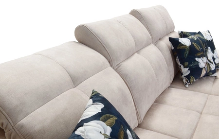 Narożnik z funkcją spania Buffalo VII zielony lewostronny stylowy narożnik rozkładany z pojemnikami na pościel welurowa tkanina