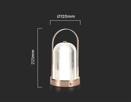 Lampka nocna Doro matowy złoty 1W 3000K-6000K designerska konstrukcja lampa stołowa w stylu nowoczesnym metalowa podstawa