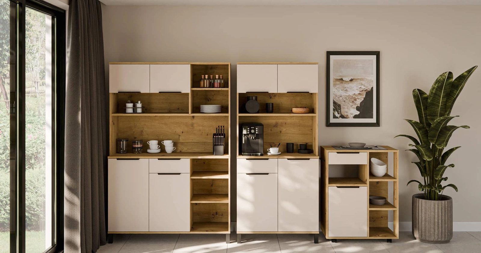 Zestaw mebli kuchennych Soela Komplet mebli kuchennych Gotowy zestaw mebli mebli kuchennych