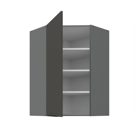 Szafka kuchenna narożna wisząca Aversa Ant 60x60 GN-90 1F odporna na uszkodzenia wykończenie frontów w technologii anti fingerprint
