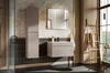 Zestaw mebli łazienkowych Iconic beżowy stylowe meble do łazienki z ryflowaniami odporne na działanie czynników zewnętrznych