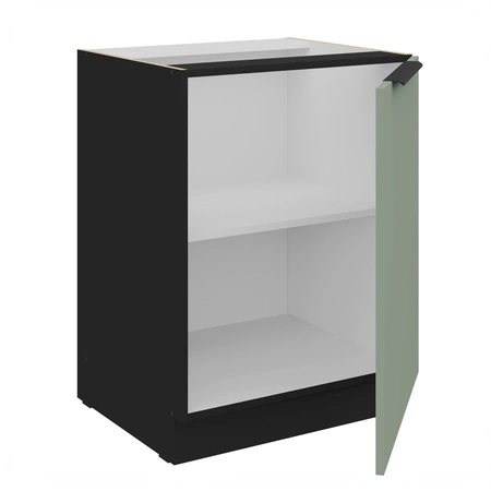 Zestaw mebli kuchennych Treviso Bl 390 cm stylowe szafki kuchenne z frontami wykonanymi w technologii anti fingerprint metalowe uchwyty