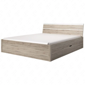 Łóżko z szufladami Beta 160x200 cm san remo jasne / biały  to idealne łóżko do sypialni lub pokoju młodzieżowego z zagłówkiem