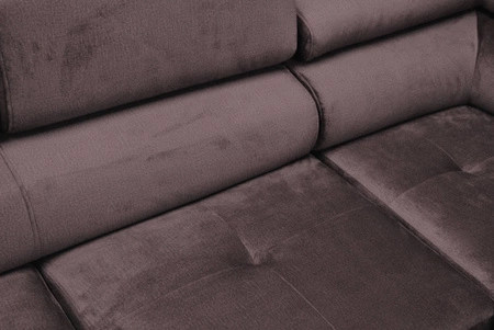 Narożnik z funkcją spania Ganta butelkowa zieleń lewostronny nowoczesna tkanina welurowa gwarantuje najwyższy komfort i funkcjonalność