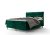 Łóżko kontynentalne Voltera 180x200 butelkowa zieleń w nowoczesnym skandynawskim stylu z charakterystycznym wezgłowiem