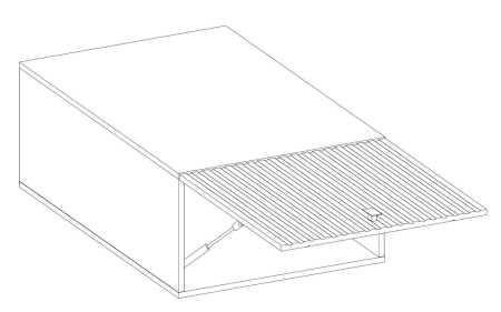 Zestaw mebli kuchennych narożny Antri / Verdi 330x210 cm szafki kuchenne z ozdobnymi lamelami nadają kuchni szczególnego charakteru