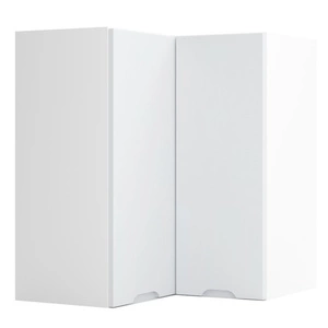 Szafka kuchenna narożna wisząca Zova 60x60 WRN biały / jasny szary frezowane uchwyty szafka odporna na działanie wilgoci i parę wodną