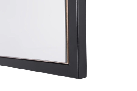 Lustro łazienkowe Brooklin 60x75 cm dekoracyjne lustro w czarnej ramie nowoczesny i funkcjonalny dodatek do łazienki