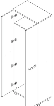 Szafa Maximus 68 cm dąb sonoma jasny nowoczesny design mebla wysoka jakość wykonania obrzeża szafy wykończone specjalną okleiną