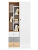Regał szeroki Pixel 80 cm dąb biszkoptowy / biały / szary idealny do pokoju młodzieżowego bardzo użytkowy oraz posiada nowoczesny wygląd