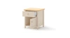 Szafka nocna Story beżowy / dąb vincenza bielona szafka z szufladą idealny dodatek do pokoju młodzieżowego o subtelnym wykończeniu