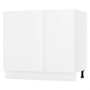 Szafka kuchenna narożna dostawiana Zova DNP biała prawa frezowany uchwyt szafka odporna na działanie czynników zewnętrznych
