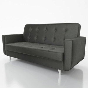 Kanapa rozkładana Neomi szara modna i stylowa wersalka doskonała do domowej strefy wypoczynkowej drewniane wysokie nogi