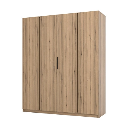 Szafa Kastano VII 200 cm dąb evoke stylowy design metalowe uchwyty krawędziowe pojemna szafa do sypialni lub przedpokoju