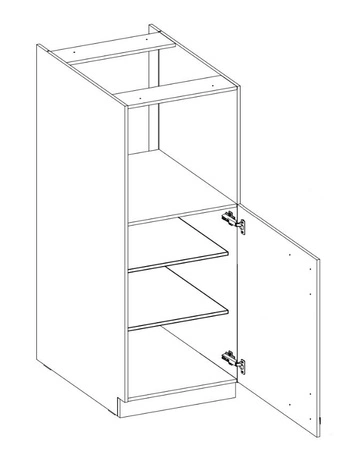 Słupek do zabudowy piekarnika Nalo 60 DKPL-162 1F szafka z szufladami odporna na parę wodną rozlane ciecze i wysoką temperaturę