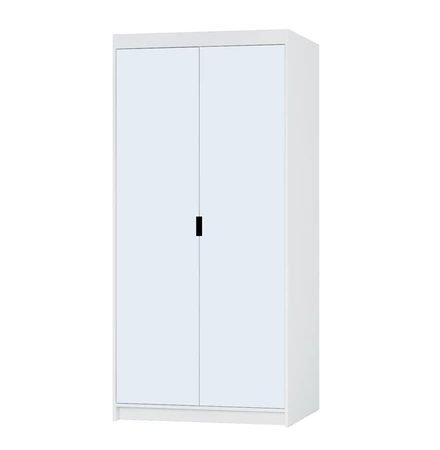 Szafa Rene 90 cm biała klasyczny design prosta forma idealna szafa z lustrem do sypialni lub przedpokoju obrzeża wykończone ABS