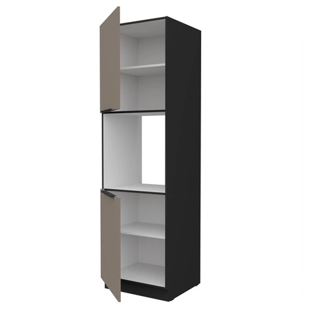 Słupek kuchenny Fiuggi Bl 60 DP-210 2F szafka do zabudowy piekarnika fronty wykonane w innowacyjnej technologii anti fingerprint