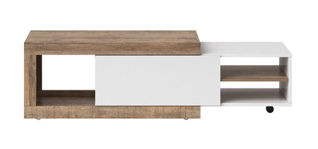 Zestaw mebli do salonu Sintra dąb samdal / biały połysk eleganckie meble o eleganckim designie bezuchwytowy system push to open