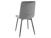Krzesło tapicerowane Tom szare nowoczesne oraz funkcjonalne krzesło do jadalni z metalowymi nogami