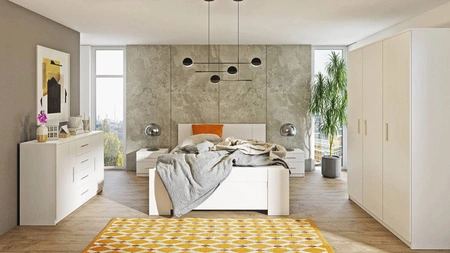 Szafa Rico 135 cm biała funkcjonalny mebel klasyczna forma idealna szafa do garderoby sypialni lub przedpokoju