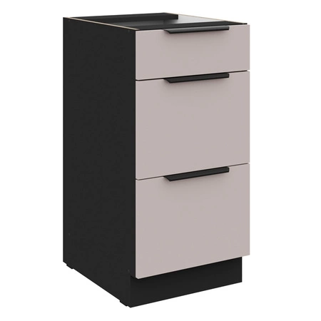 Szafka kuchenna stojąca z szufladami Tarraco 40 D 3S BB metalowe uchwyty krawędziowe szafka odporna na działanie wilgoci i uszkodzenia