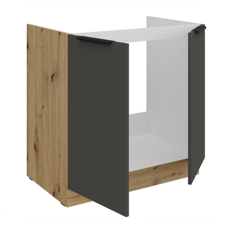 Szafka kuchenna pod zlewozmywak Aversa Ar 80 ZL 2F BB szafka odporna na uszkodzenia wykończenie frontów w technologii anti fingerprint