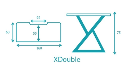 Biurko gamingowe XDouble czarne funkcjonalne i ergonomiczne biurko z dużym blatem wsparte na stabilnej metalowej konstrukcji