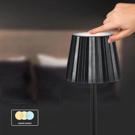 Lampka nocna High czarna 1,5W 3000K-6000K wysokiej jakości lampa do każdej aranżacji designerski abażur funkcja zmiany barwy światła