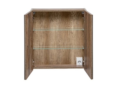 Szafka łazienkowa wisząca z lustrem Santa Fe 60 cm szary krzemowy elegancka szafka doskonale uzupełniająca aranżację łazienki