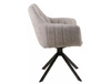 Krzesło tapicerowane Azalia Brego 44x42 cm szare nowoczesne krzesło obrotowe z metalowymi nogami stylowe krzesło kubełkowe