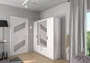 Szafa z lustrem Rene 176 cm biała nowoczesny design oraz obrzeża wykończone ABS