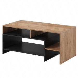 Stolik kawowy Elma antracyt / dąb craft złoty nowoczesny design mebla obrzeża stolika wykończone specjalną okleiną ABS