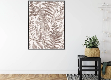 Plakat polne rośliny vintage 70x100 plakat w ramie precyzyjny wydruk ze stylową grafiką doskonała dekoracja do salonu lub sypialni