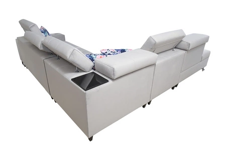 Narożnik z funkcją spania Hampton IX morski lewostronny stylowy i nowoczesny design narożnika idealny mebel do każdej aranżacji