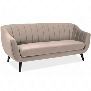 Sofa Elite III beżowa prosta i stylowa sofa wpisująca się w każdą aranżację sofa z drewnianymi nogami