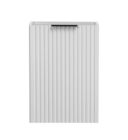 Szafka pod umywalkę Adeel 40 cm biała elegancka szafka do łazienki odporna na działanie wilgoci i uszkodzenia z ryflowanym frontem