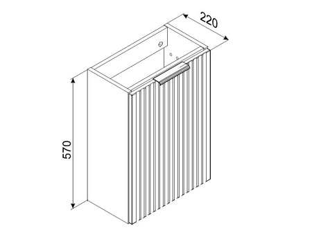 Szafka pod umywalkę Adeel 40 cm beżowa elegancka szafka do łazienki odporna na działanie wilgoci i uszkodzenia z ryflowanym frontem