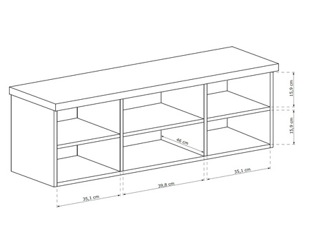Szafka wisząca Tade 118 cm dąb stuletni oryginalny design praktyczna szafka na ścianę do salonu czy jadalni wzbogacona o metalowe złote uchwyty