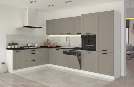 Zestaw mebli kuchennych narożny Ponza 210x350 cm idealny do wnętrz w stylu klasycznym i nowoczesnym