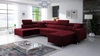 Narożnik z funkcją spania Nausa VI bordowy prawostronny stylowy narożnik do salonu o komfortowym wykończeniu miękka tkanina typu velvet