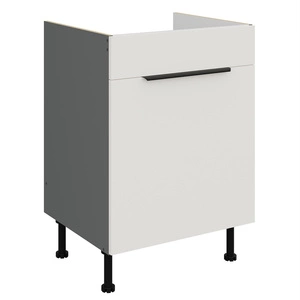 Szafka kuchenna pod zlewozmywak z szufladą Corato Ant 60 ZL 1S BB fronty szafki kuchennej wykończone w technologii anti fingerprint